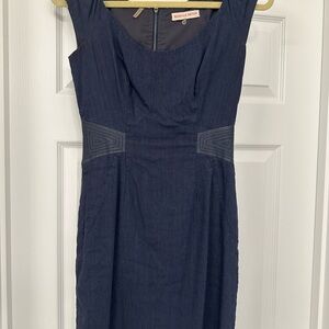 Rebecca Taylor Corset Navy Sheath Dress